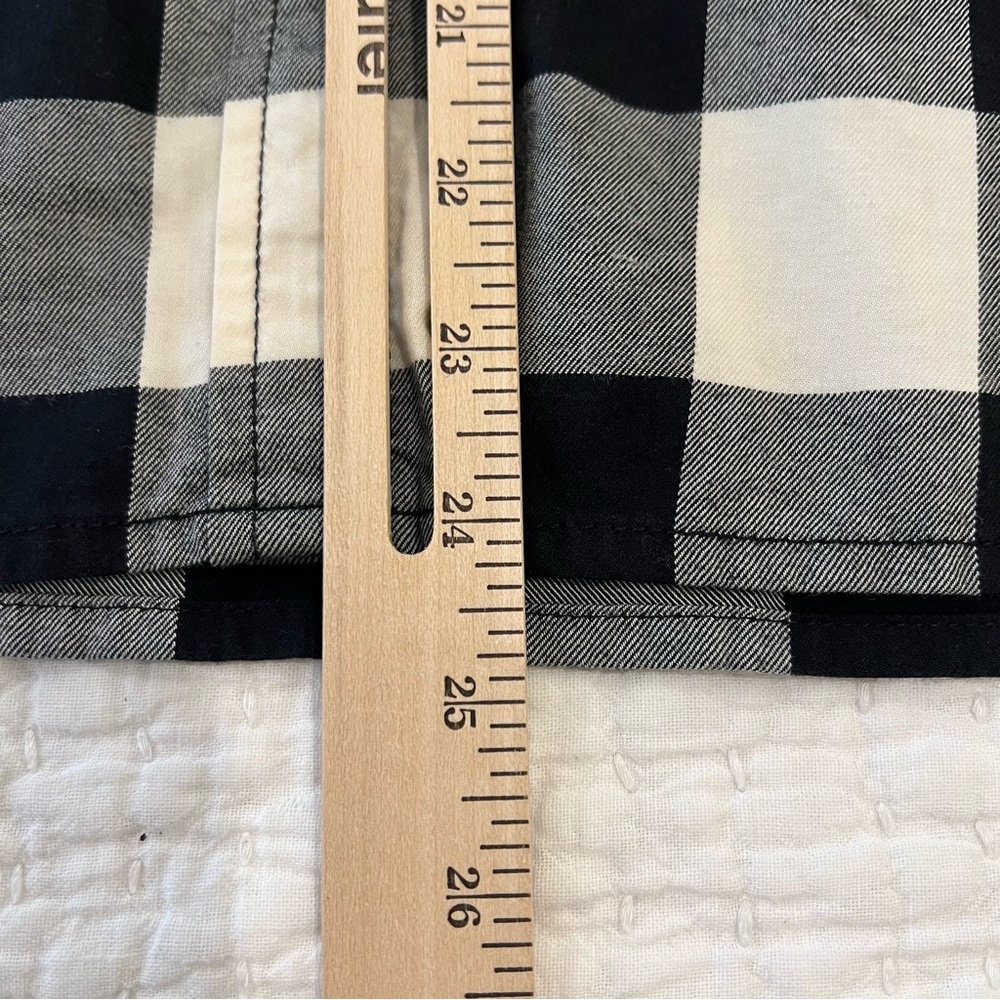 Madewell Shirt Jacket Womens Large Black White Buffalo Check Oversized Classic - Picture 11 of 12